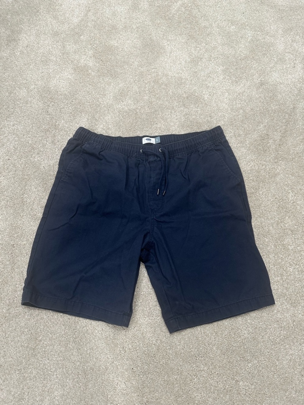 Old Navy Men's Navy Flat-Front Drawstring Shorts